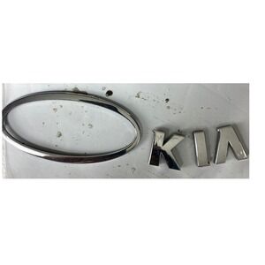 KIA Chrome Trunk Emblem Letters Badge w/ Oval‎ Surround OEM